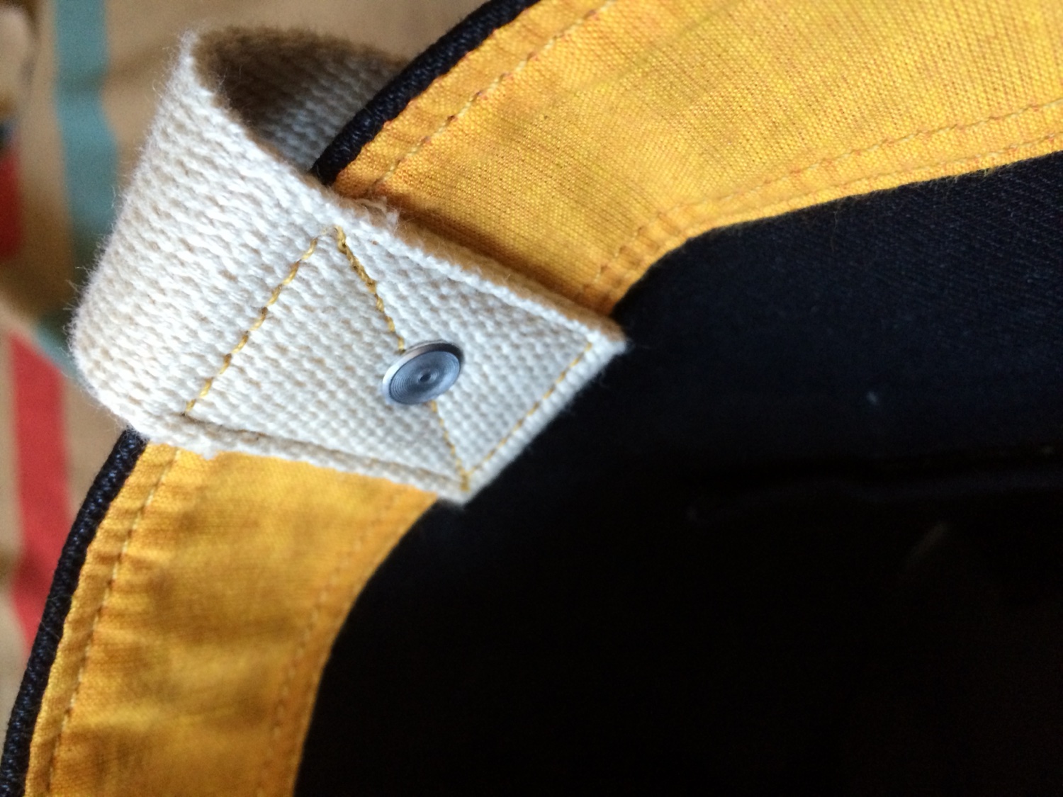 Kristen's bag, strap anchor detail